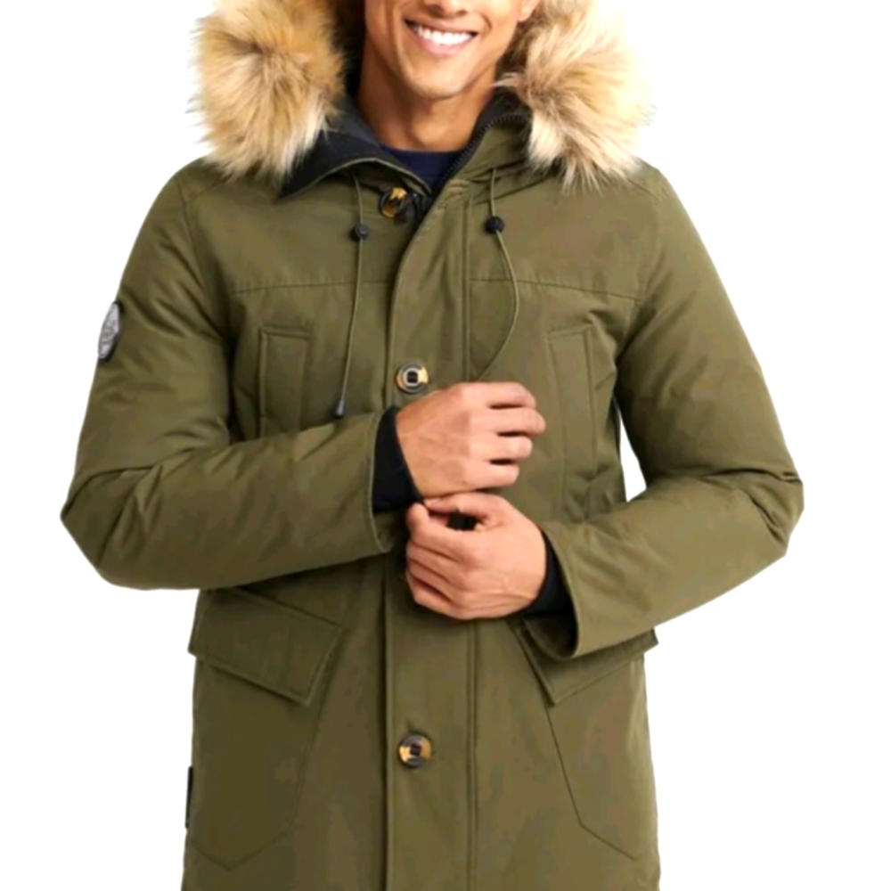 Superdry Rookie Down Parka Jacket Green Men's Small